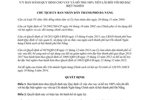 Quyết định 1583/QĐ-UBND 2014 cho vay hỗ trợ 100% tiền lãi hộ đặc biệt nghèo Đà Nẵng