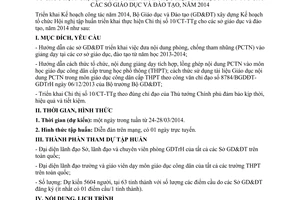 Kế hoạch 126/KH-BGDĐT năm 2014 thực hiện 10/CT-TTg  sở giáo dục đào tạo 2014