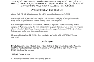 Quyết định 04/2014/QĐ-UBND sửa đổ tổ chức hoạt động Sở Xây dựng Đồng Nai 12/2010/QĐ-UBND