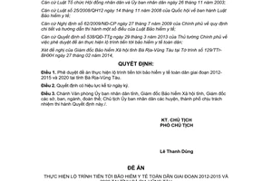 Quyết định 538/QĐ-UBND 2014 tiến tới bảo hiểm y tế toàn dân 2012 2015 và 2020 Bà Rịa Vũng Tàu