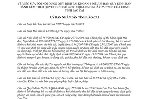 Quyết định 06/2014/QĐ-UBND sửa đổi 26/2013/QĐ-UBND bồi thường hỗ trợ tái định cư Lào Cai