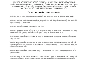 Quyết định 10/2014/QĐ-UBND sửa đổi QĐ 29/2012/QĐ-UBND luân chuyển hồ sơ nghĩa vụ tài chính đất đai Khánh Hòa