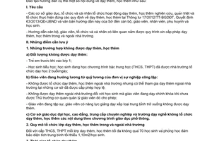 Hướng dẫn 465/HD-SGDĐT 2014 thực hiện Quy định về dạy thêm học thêm Thừa Thiên Huế