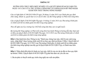 Thông tư 08/2014/TT-BNNPTNT hướng dẫn 68/2013/QĐ-TTg chính sách hỗ trợ giảm tổn thất nông nghiệp