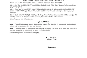 Quyết định 615/QĐ-UBND 2014 Danh mục văn bản pháp luật hết hiệu lực Tiền Giang