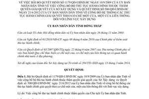 Quyết định 229/QĐ-UBND-HC 2014 bãi bỏ công bố bộ thủ tục hành chính Sở Xây dựng Đồng Tháp