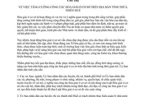 Chỉ thị 13/2014/CT-UBND tăng cường công tác hòa giải ở cơ sở Thừa Thiên Huế