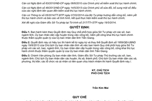 Quyết định 647/QĐ-UBND năm 2014 phối hợp công bố niêm yết công khai thủ tục hành chính Tiền Giang