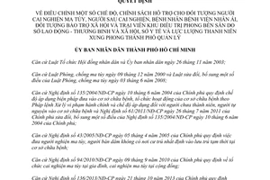 Quyết định 13/2014/QĐ-UBND chính sách hỗ trợ người cai nghiện ma túy sau cai nghiện Hồ Chí Minh