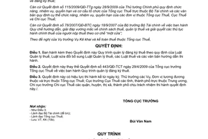 Quyết định 329/QĐ-TCT Quy trình quản lý đăng ký thuế  2014