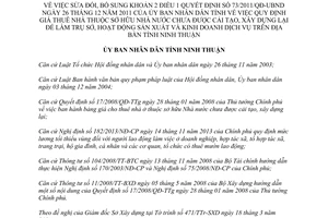 Quyết định 25/2014/QĐ-UBND sửa đổi giá thuê nhà thuộc sở hữu Nhà nước chưa cải tạo Ninh Thuận