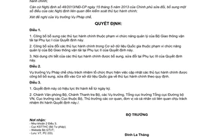 Quyết định 883/QĐ-BGTVT năm 2014 công bố thủ tục hành chính thuộc  Bộ Giao thông vận tải