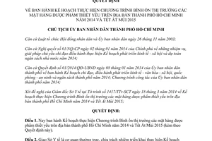 Quyết định 1531/QĐ-UBND 2014 Kế hoạch Bình ổn thị trường mặt hàng dược phẩm thiết yếu Hồ Chí Minh