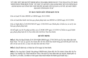 Quyết định 22/2014/QĐ-UBND hủy bỏ Quyết định 01/2014/QĐ-UBND bảng giá phí trước bạ Kon Tum