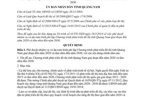 Quyết định 983/QĐ-UBND 2014 dự toán Chương trình phát triển đô thị Quảng Nam 2020 2030