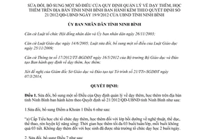 Quyết định 08/2014/QĐ-UBND sửa đổi 21/2012/QĐ-UBND quản lý dạy thêm học thêm Ninh Bình 2014