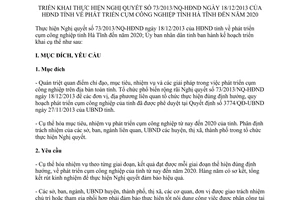 Kế hoạch 117/KH-UBND 2014 phát triển cụm công nghiệp Hà Tĩnh