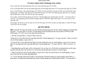 Quyết định 616/2014/QĐ-UBND sửa đổi Quy chế khen thưởng Doanh nghiệp giỏi Doanh nhân tiêu biểu Quảng Ninh