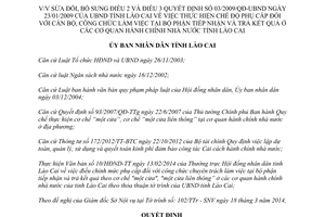 Quyết định 07/2014/QĐ-UBND sửa đổi 03/2009/QĐ-UBND phụ cấp cán bộ công chức Lào Cai