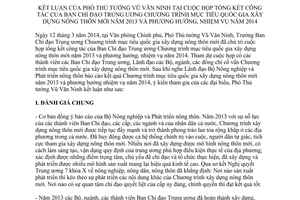 Thông báo 134/TB-VPCP 2014 kết luận của Phó Thủ mục tiêu quốc gia xây dựng nông thôn mới