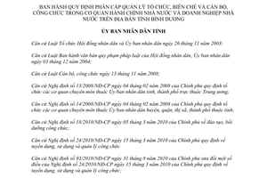 Quyết định 09/2014/QĐ-UBND phân cấp biên chế cơ quan hành chính doanh nghiệp nhà nước Bình Dương