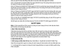 Quyết định 1733/QĐ-UBND hỗ trợ người có công với cách mạng về nhà Hà Nội 2014