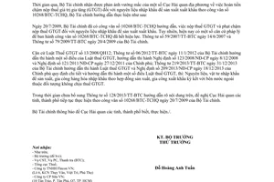 Công văn 2629/BTC-TCHQ hoàn tiền chậm nộp thuế giá trị gia tăng