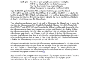 Công văn 1279/BKHĐT-QLĐT 2014 giới thiệu đào tạo cho doanh nghiệp về đấu thầu qua mạng