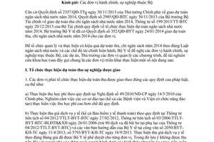 Công văn 968/BYT-KH-TC hướng dẫn dự toán chi thường xuyên 2014