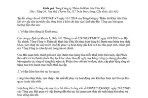 Công văn 2442/TCHQ-GSQL hàng hóa nhập khẩu tạm nhập tái xuất phục vụ hoạt động dầu khí