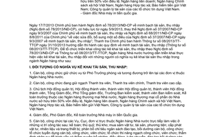 Công văn 1545/NHNN-TTGSNH 2014 hướng dẫn thi hành minh bạch tài sản thu nhập ngân hàng