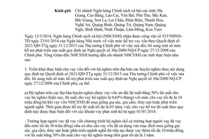 Công văn 623/NHCS-TDNN 2014 cho vay vốn hộ nghèo theo 2621/QĐ-TTg Ngân hàng Chính sách xã hội