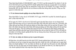 Công văn 2717/TCHQ-TXNK năm 2014 bù trừ tiền thuế