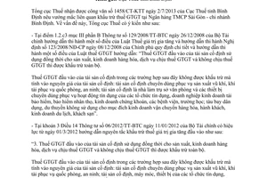 Công văn 891/TCT-CS năm 2014 chính sách thuế