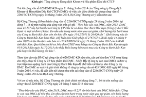 Công văn 2529/BCT-CNNg 2014 điều chỉnh nội dung công văn 2266/BCT-CNNg