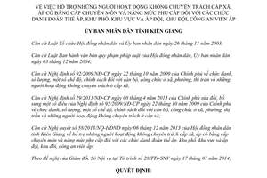 Quyết định 15/2014/QĐ-UBND hỗ trợ người hoạt động không chuyên trách Kiên Giang 2014