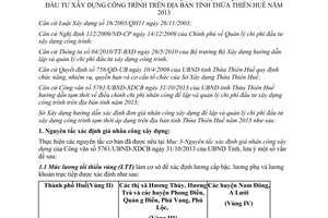 Hướng dẫn 211/HD-SXD 2014 đơn giá nhân công xây dựng Thừa Thiên Huế năm 2013