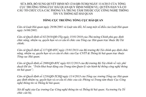 Quyết định 455/QĐ-TCHQ năm 2014 nhiệm vụ cơ cấu tổ chức Cục Công nghệ thông tin Thống kê hải quan