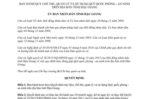 Quyết định 08/2014/QĐ-UBND thu quản lý sử dụng Quỹ quốc phòng - an ninh Hậu Giang