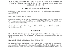 Quyết định 04/2014/QĐ-UBND thu hút bác sỹ về làm việc tại cơ sở y tế công lập Quảng Nam