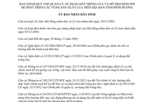 Quyết định 06/2014/QĐ-UBND quản lý sử dụng đất trồng lúa hỗ trợ phát triển sản xuất lúa Bình Dương