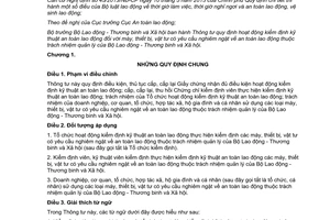 Thông tư 06/2014/TT-BLĐTBXH kiểm định kỹ thuật an toàn lao động máy yêu cầu an toàn lao động