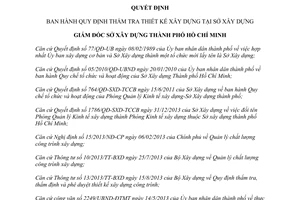 Quyết định 259/QĐ-SXD-KTXD 2014 Quy trình Thẩm tra thiết kế xây dựng Sở Xây dựng Hồ Chí Minh