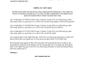 Thông tư liên tịch 13/2014/TTLT-BNNPTNT-BKHĐT-BTC hướng dẫn 11/2011/QĐ-TTg phát triển mây tre