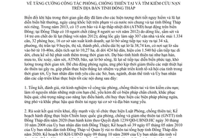 Chỉ thị 04/CT-UBND 2014 tăng cường công tác phòng chống thiên tai tìm kiếm cứu nạn Đồng Tháp