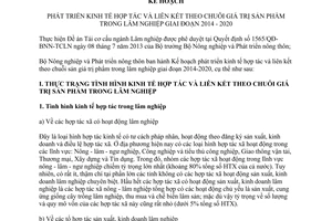 Kế hoạch 1391/KH-BNN-TCLN phát triển kinh tế hợp tác lâm nghiệp 2014 2020