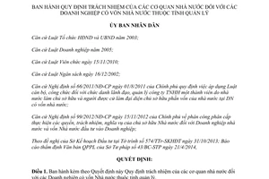 Quyết định 20/2014/QĐ-UBND trách nhiệm cơ quan nhà nước Doanh nghiệp vốn Nhà nước Vĩnh Phúc