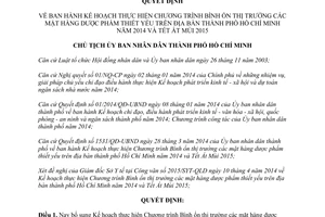 Quyết định 2117/QĐ-UBND Bình ổn thị trường dược phẩm thiết yếu Hồ Chí Minh 2014 Tết Ất Mùi 2015
