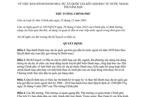 Quyết định 631/QĐ-TTg năm 2014 Danh mục dự án quốc gia kêu gọi đầu tư nước ngoài tới năm 2020