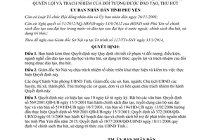 Quyết định 08/2014/QĐ-UBND ngành nghề cần đào tạo sau đại học và thu hút trí thức Phú Yên
